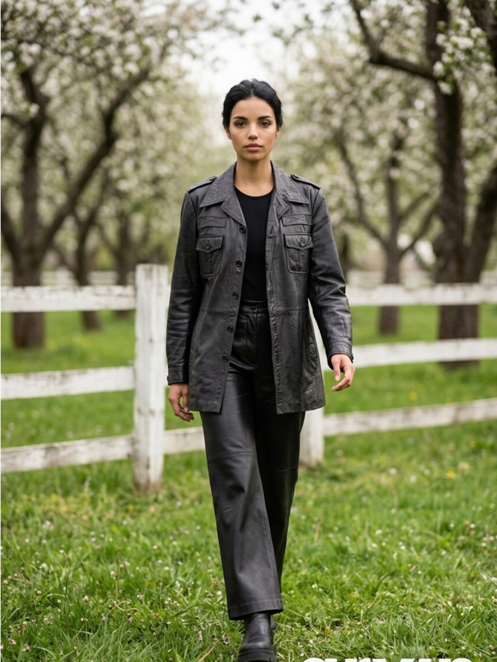 Vintage leather woman’s jacket